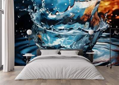 water splash in water Wall mural