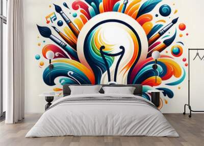 creative light idea Wall mural