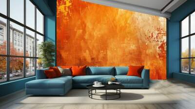 Orange grunge texture background Wall mural