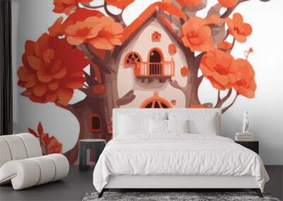 cute blem house Wall mural