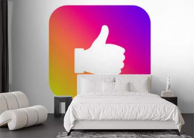 Social media modern like sign, gradient color. Like button, icon, symbol, ui, app, web. Vector illustration. EPS 10. Wall mural