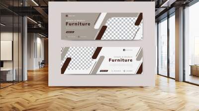 Furniture social media cover banner template Wall mural