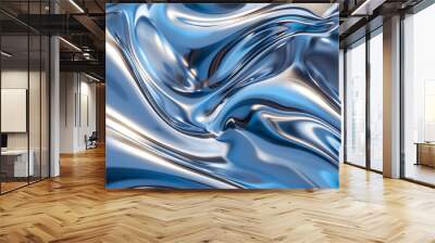 liquid chrome background Wall mural