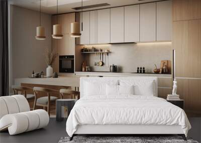 modern kitchen interior Wall mural