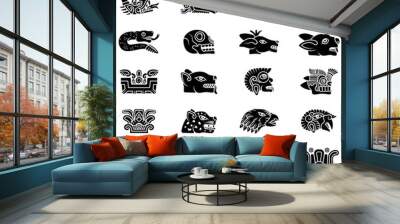 Symbolism of the ancient Aztec Civilization Wall mural