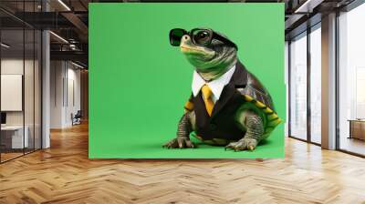 turtle wearing tuxedo Wall mural