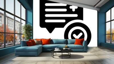 accepted glyph icon Wall mural