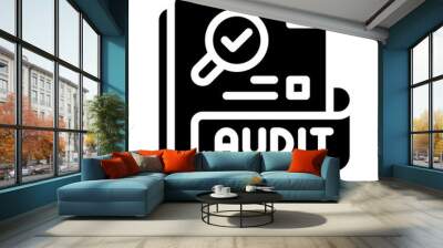 audit glyph icon Wall mural