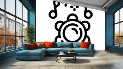 tambourine line icon Wall mural