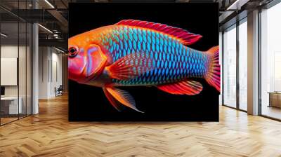 A photo of a colorful parrotfish Wall mural