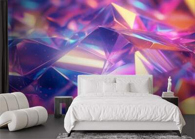 A photo of a holographic texture Wall mural