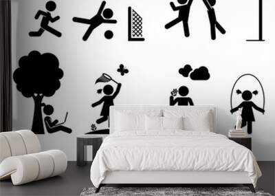 Childhood vector set. Wall mural