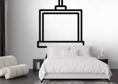 Editable stroke vector of an artist's easel with a canvas. Wall mural