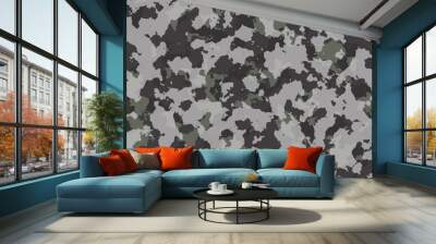 Camouflage pattern. Fashion design for masking, military style. Wall mural