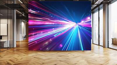 dynamic light speed abstract colorful wallpaper Wall mural