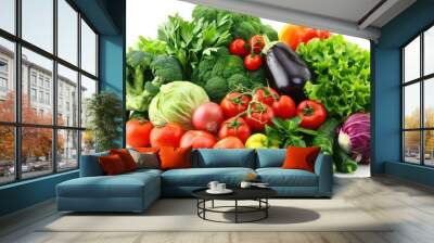 healthy food and vegetables wallpaper with realistic details and amazing contrast Wall mural