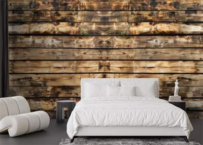 rustic wooden planks background with reclaimed weathered appearance Wall mural