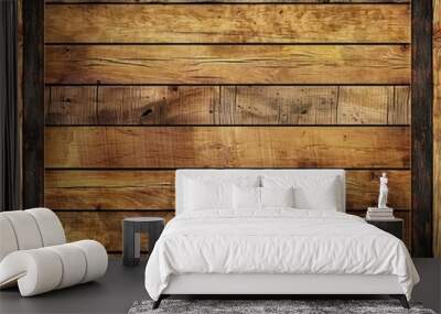 rustic wooden planks background with reclaimed weathered appearance Wall mural