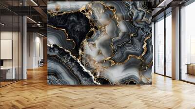 textile print background with a seamless abstract marbling wavy pattern
 Wall mural