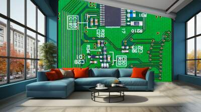 Closeup of electronic circuit board Wall mural