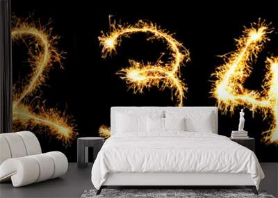 real sparkler digits. see other digits in my portfolio. 1 2 3 4 Wall mural