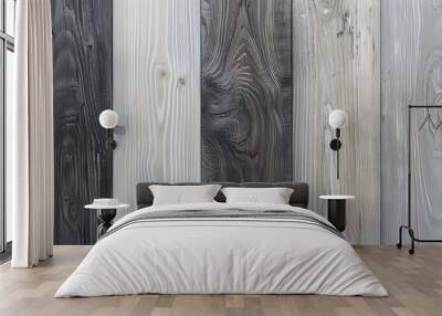 Greywashed Ash wood with captivating variations of background textures, elegant and sophisticated ai image Wall mural