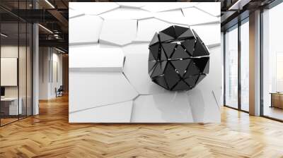 Abstract background of geometric shape. 3D rendering. Wall mural