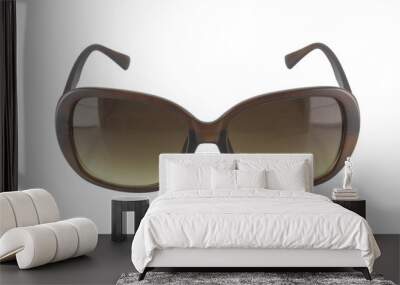 Sunglasses on white background Wall mural