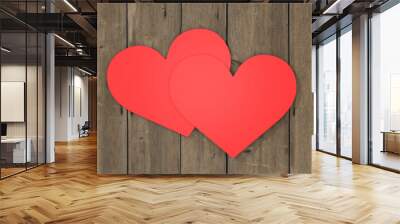 Valentine's day wallpaper design. 3D rendering. Wall mural