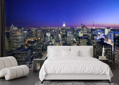 Manhattan at sunset Wall mural