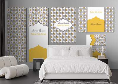 Original business set or menu set with arabic geometric pattern with stars. Wall mural