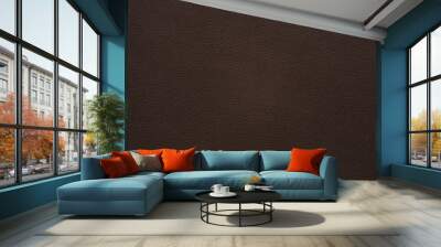 Coffee color artificial leather with large texture. Wall mural