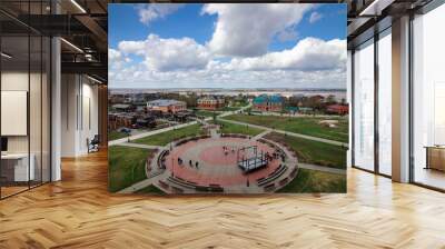 Island city Sviyazhsk historical and architectural landmark Tatarstan Republic. Wall mural