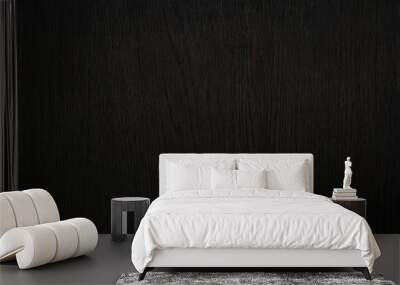 Texture of natural dark brown wood veneer. Wall mural