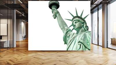 Statue of Liberty in New York, US, iconic american landmark isolated on transparent background, png file Wall mural