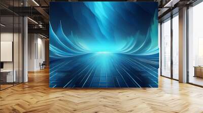 abstract blue background Wall mural