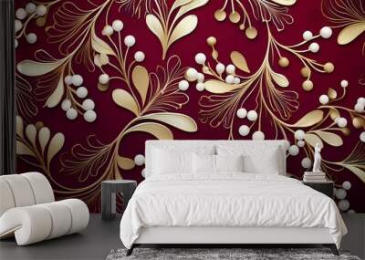 Christmas background with Christmas decorations Wall mural