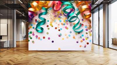 party streamers and confetti Wall mural