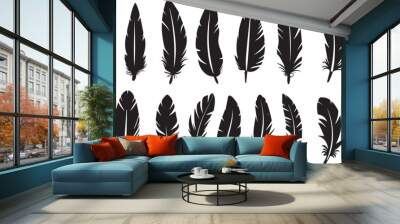 feather silhouette vector Wall mural