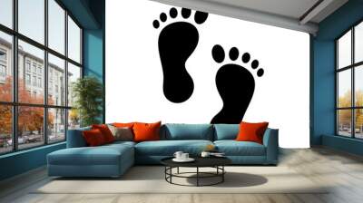 foot print icon Wall mural