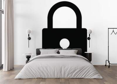 Lock icon vector Wall mural