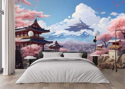 beautiful asian landscape Wall mural