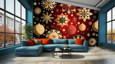 seamless christmas pattern Wall mural