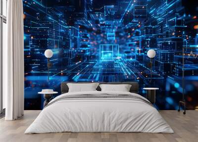 wallpaper concept technology Wall mural