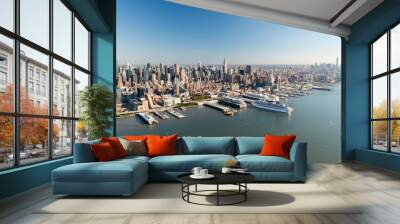 Aerial View of Manhattan, New York Wall mural