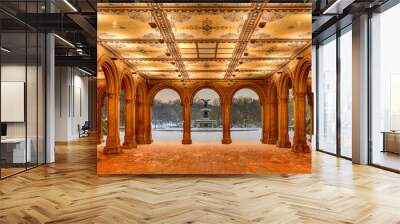 Bethesda Terrace at Night, Central Park Wall mural