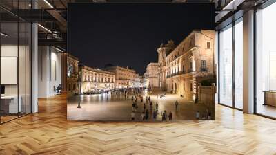 Piazza del Duomo - Syracuse, Sicily, Italy Wall mural