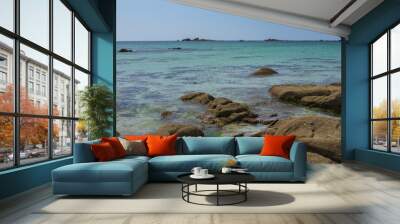 Ocean coast, sea and rocks Wall mural