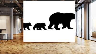 Bear Cub Silhouette Wall mural