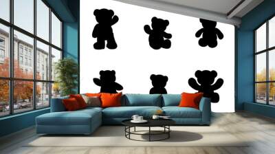 Teddy Bear Silhouette Wall mural